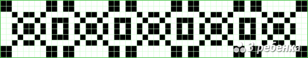 Схема фенечки прямым плетением 22708