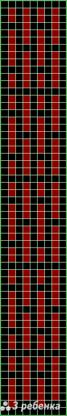 Схема фенечки прямым плетением 22598