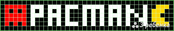 Схема фенечки прямым плетением 22475