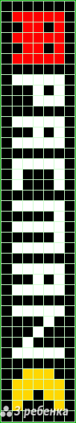 Схема фенечки прямым плетением 22475