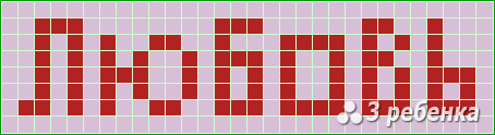Схема фенечки прямым плетением 22536