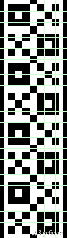 Схема фенечки прямым плетением 23326
