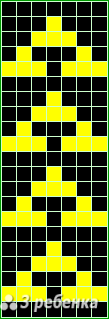 Схема фенечки прямым плетением 23462