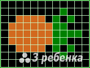 Схема фенечки прямым плетением 23366