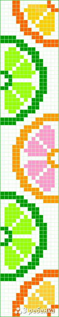 Схема фенечки прямым плетением 23294