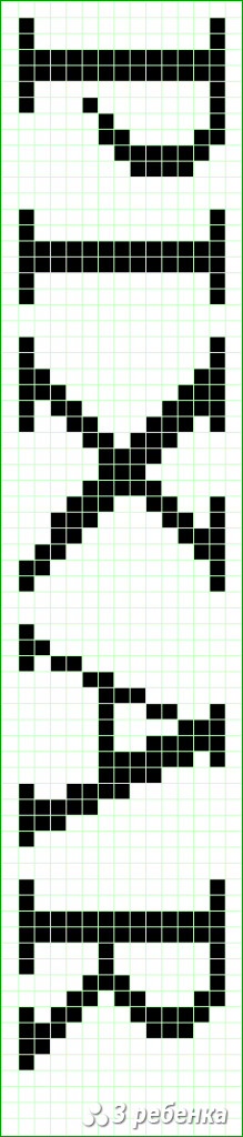 Схема фенечки прямым плетением 22743