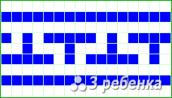 Схема фенечки прямым плетением 23336