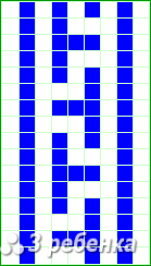 Схема фенечки прямым плетением 23336