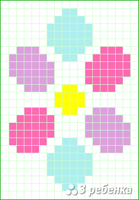 Схема фенечки прямым плетением 23376