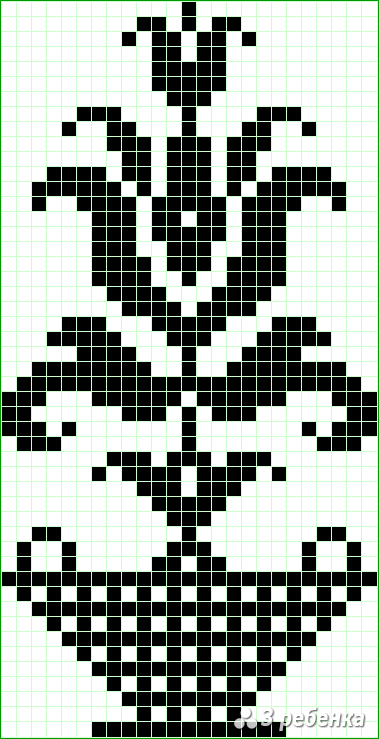 Схема фенечки прямым плетением 23503