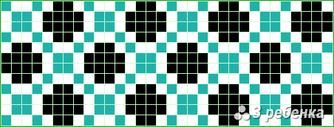 Схема фенечки прямым плетением 24699