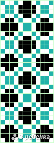 Схема фенечки прямым плетением 24699