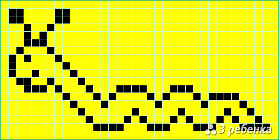 Схема фенечки прямым плетением 24769