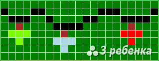 Схема фенечки прямым плетением 24754