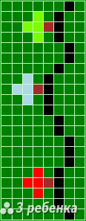 Схема фенечки прямым плетением 24754