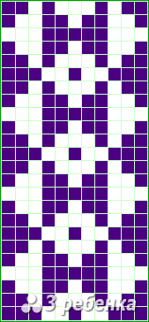Схема фенечки прямым плетением 24694