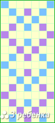 Схема фенечки прямым плетением 24197