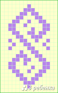 Схема фенечки прямым плетением 24714
