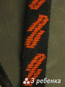 Схема фенечки прямым плетением 24925