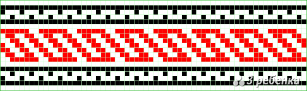 Схема фенечки прямым плетением 24957