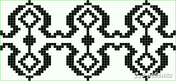 Схема фенечки прямым плетением 24941