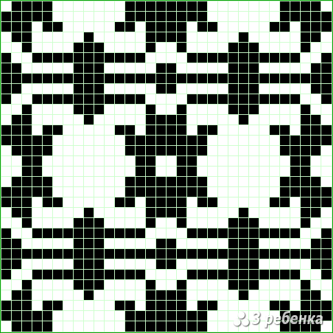 Схема фенечки прямым плетением 24845