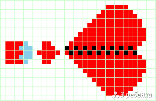 Схема фенечки прямым плетением 24795