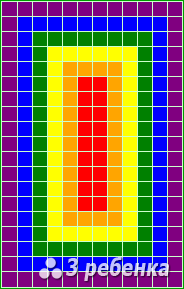 Схема фенечки прямым плетением 24890