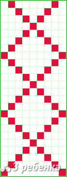 Схема фенечки прямым плетением 24895
