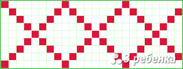 Схема фенечки прямым плетением 24895