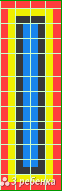 Схема фенечки прямым плетением 24885