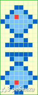 Схема фенечки прямым плетением 24931