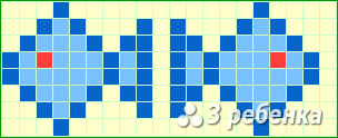 Схема фенечки прямым плетением 24931