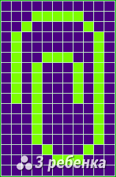 Схема фенечки прямым плетением 24785