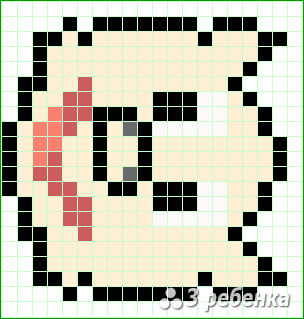 Схема фенечки прямым плетением 24860