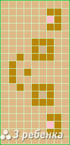 Схема фенечки прямым плетением 24915