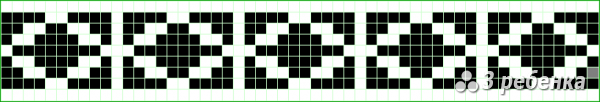 Схема фенечки прямым плетением 25692