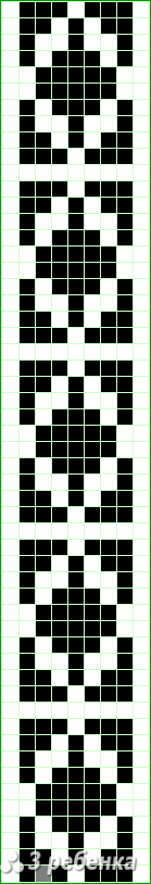 Схема фенечки прямым плетением 25692