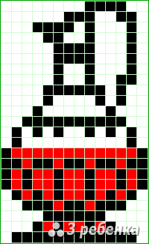 Схема фенечки прямым плетением 25879