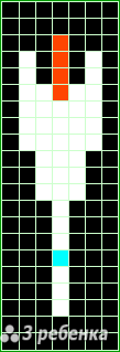 Схема фенечки прямым плетением 25889