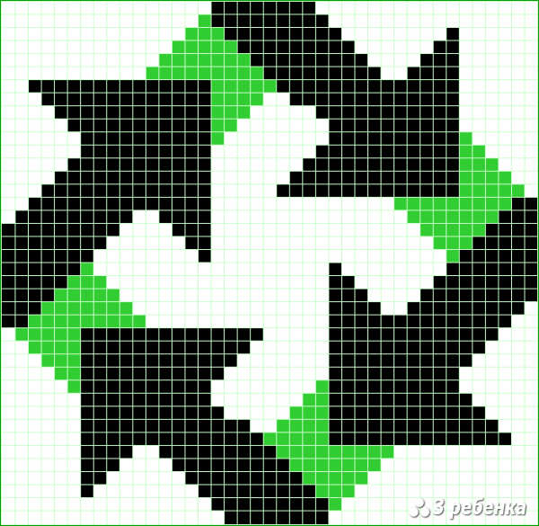 Схема фенечки прямым плетением 25824