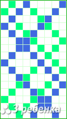 Схема фенечки прямым плетением 25859