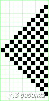 Схема фенечки прямым плетением 25757