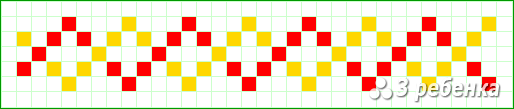 Схема фенечки прямым плетением 25869
