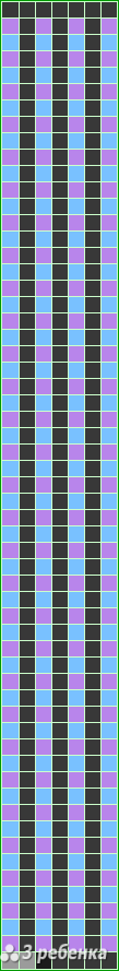 Схема фенечки прямым плетением 25768