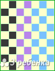 Схема фенечки прямым плетением 25763