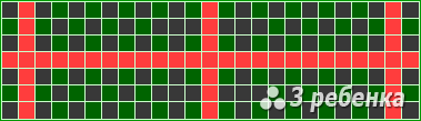 Схема фенечки прямым плетением 25854