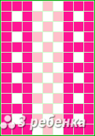 Схема фенечки прямым плетением 25697