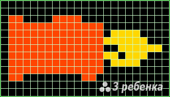 Схема фенечки прямым плетением 25829