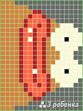 Схема фенечки прямым плетением 25954